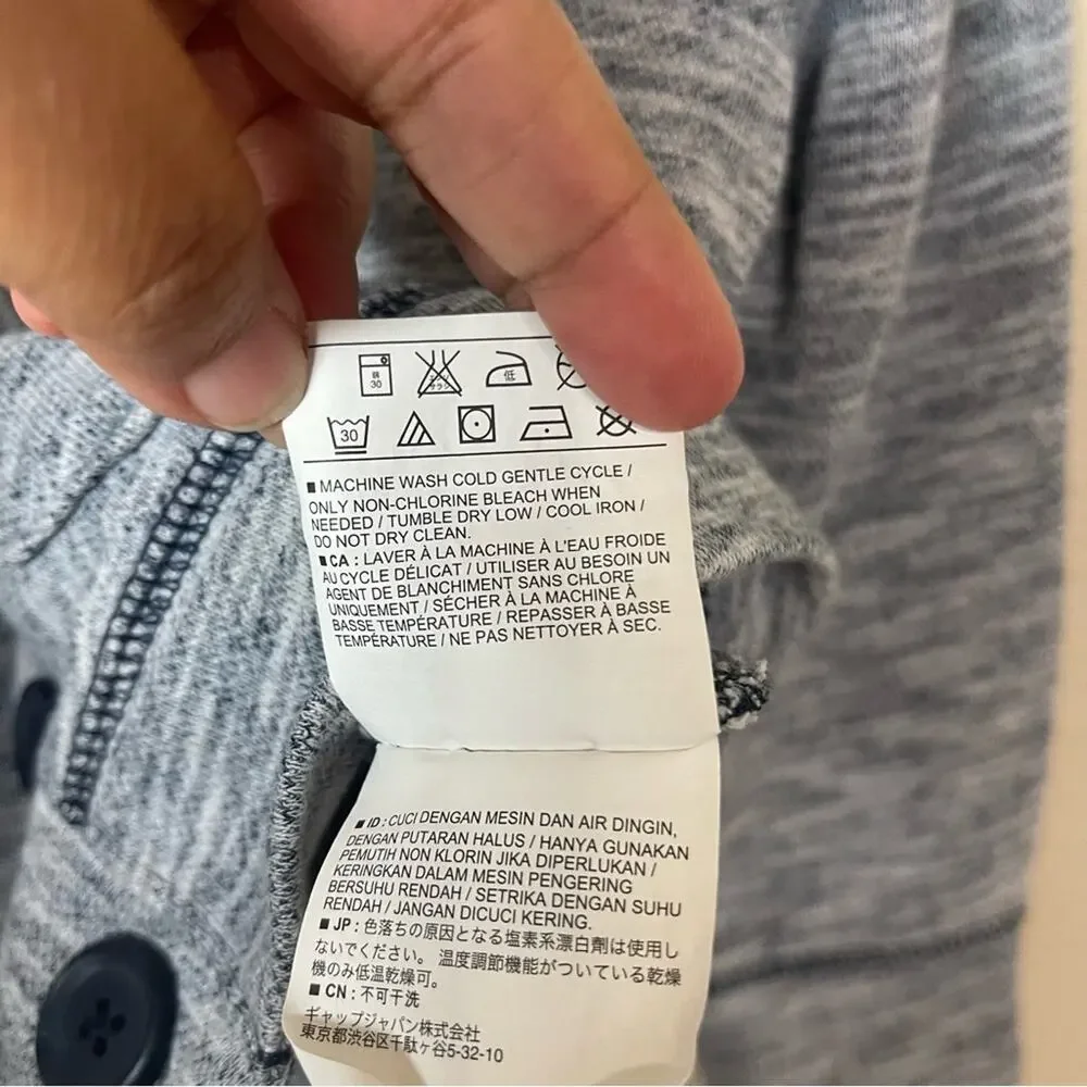 Old Navy Spacedye Button Front Long Sleeve Cardigan Blue White Size 4T